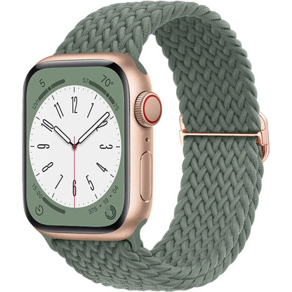 Braided Solo Loop Apple Watch Band – Stretch Nylon Bracelet Strap for Series SE, 6–11 & Ultra 2 (40mm–49mm) Adjustable Correa