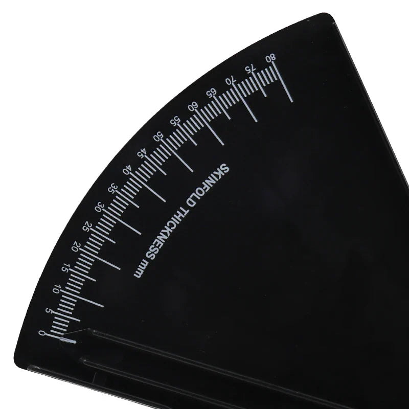 0-80mm Body Fat Measure Tester - Sebum Caliper Clamp Shaped Ruler - Skinfold Test Instrument with Measuring Tape