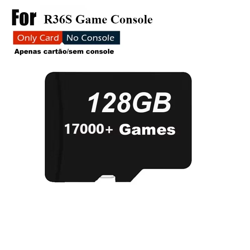 NEW V5 SD Card for R36S Retro Handheld Console — Linux System, 3.5" IPS Screen Portable Player with 64GB/128GB/256GB Games