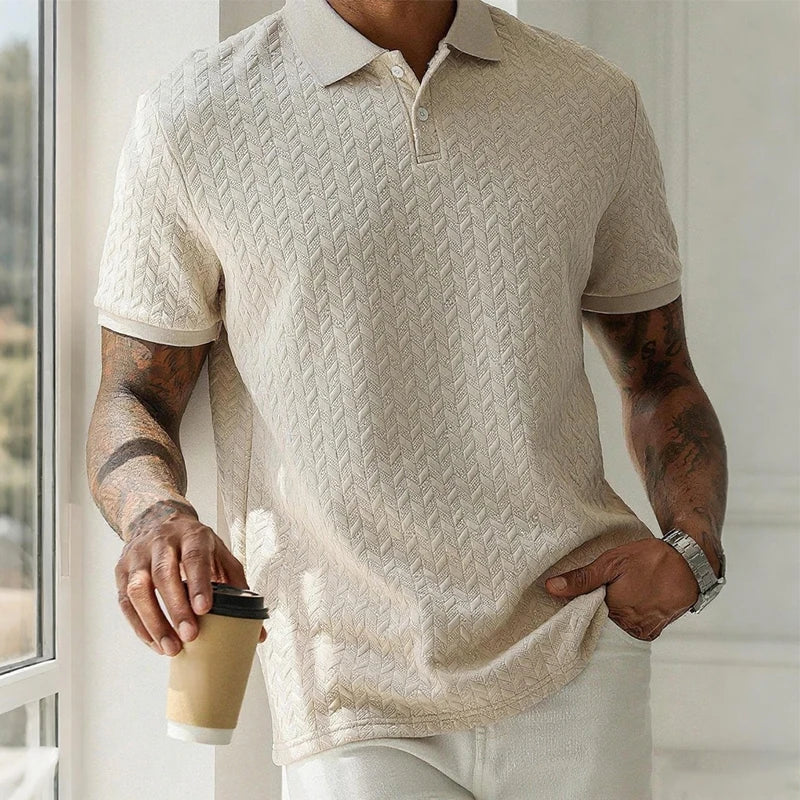 Men's Solid Color Polo Shirt - Summer Short Sleeve Breathable Streetwear Casual Top