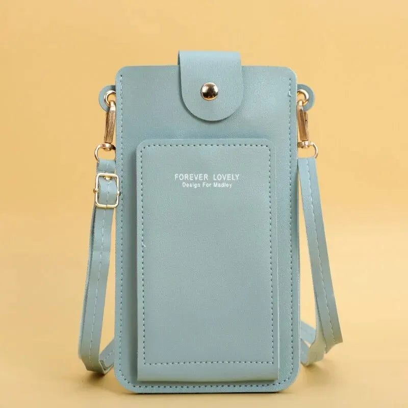 Women's Soft Leather Wallet & Touch Screen Phone Purse – Crossbody Shoulder Bag Handbag