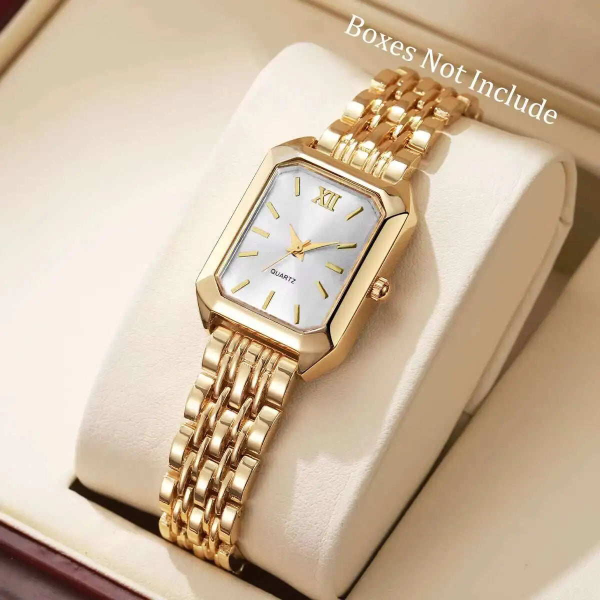 Luxury Women's Rectangle Quartz Watch - Elegant Analog Fashion Wristwatch Gift