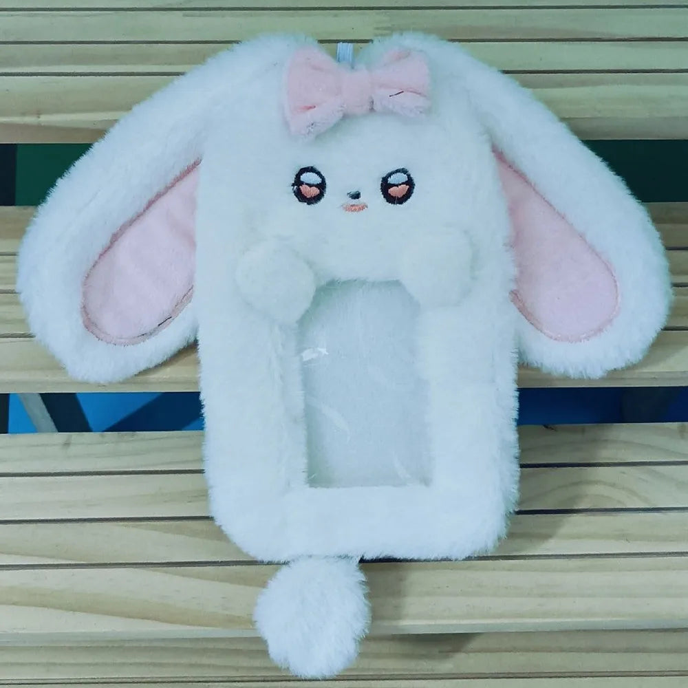 Multifunctional Rabbit & Dog Photocard Case - Cute Photo Card Holder for Idol Photos, Collectibles & Protective Storage