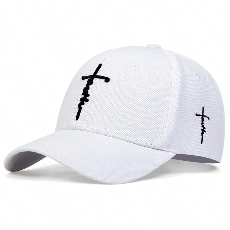 Fashion Faith Embroidery Baseball Cap – Unisex Cotton Snapback Hat for Men & Women, Spring/Summer Hip Hop Trucker Gorras