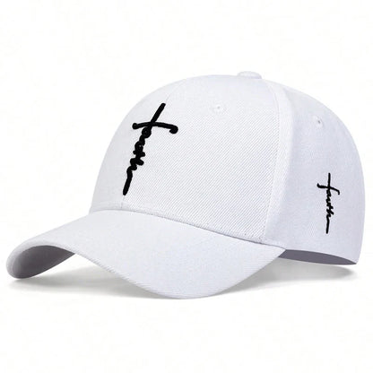 Fashion Faith Embroidery Baseball Cap – Unisex Cotton Snapback Hat for Men & Women, Spring/Summer Hip Hop Trucker Gorras