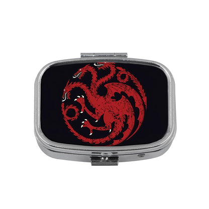 Dragon & Tiger Metal Medicine Box - Moisture-Resistant Portable Pill Storage Case with Movie-Inspired Design