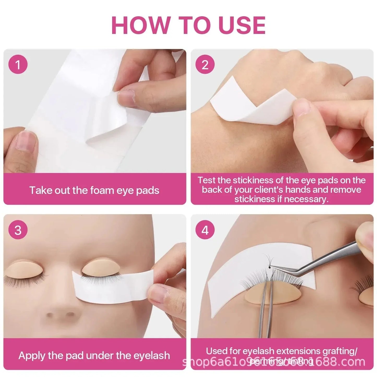 110 Pcs Micro Foam Eyepad | Painless Lash Supplies & Under Eyelash Tape | Easy-Remove PE Foam Eye Patch Stickers
