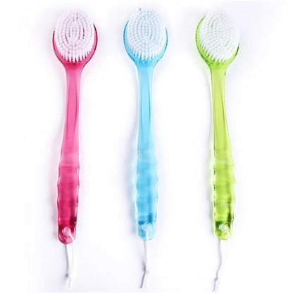 Long Handle Bath Brush - Soft Hair Back Scrubber Shower Brush for Body Cleaning, Massage & Spa Care