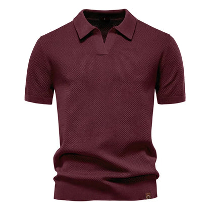 Men's Premium Golf Polo Shirt - 2025 Summer Solid Color Breathable Casual Collared Polo
