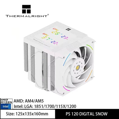 Thermalright Phantom Spirit Digital 120 EVO/SNOW CPU Air Cooler – AGHP Gen5.0 7 Heat Pipe Dual Tower High Performance Radiator with Dual TL-K12 Fans for Intel & AMD Sockets