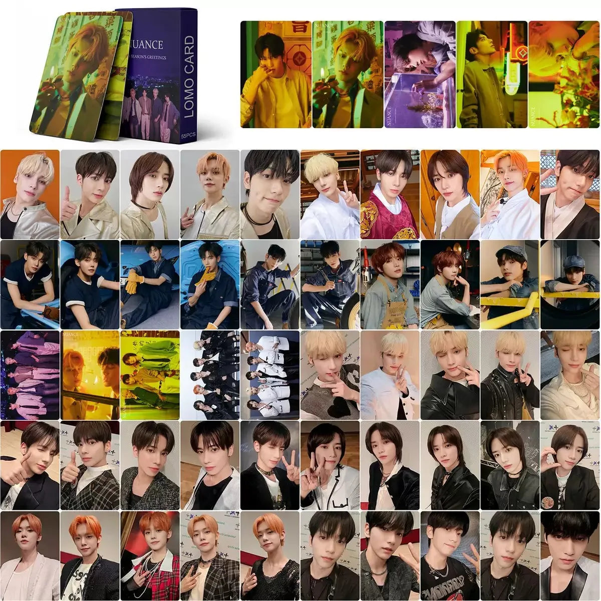 Kpop 7TH YEAR Album LOMO Photo Card Set - 55PCS Boy Group Member Fan Collection Cards Gift