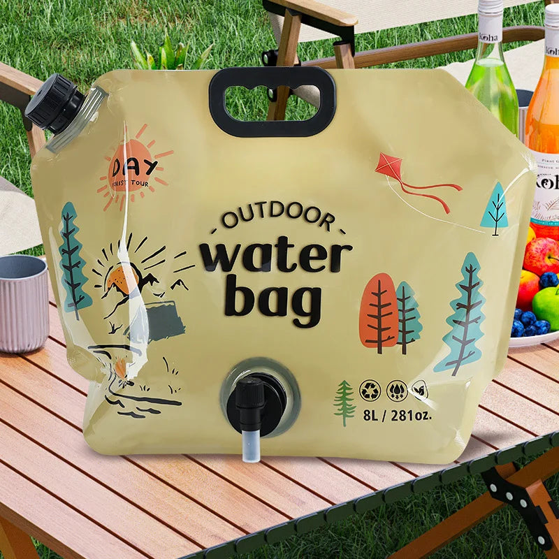 5L/10L Collapsible Water Container - Portable Foldable Water Storage Jug Bag for Camping, Hiking & Emergency Preparedness