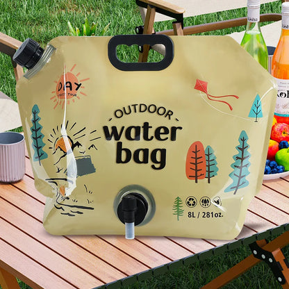 5L/10L Collapsible Water Container - Portable Foldable Water Storage Jug Bag for Camping, Hiking & Emergency Preparedness