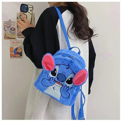 Disney Stitch Plush Backpack – Large-Capacity Cartoon School Bag for Kids & Kindergarten Gift