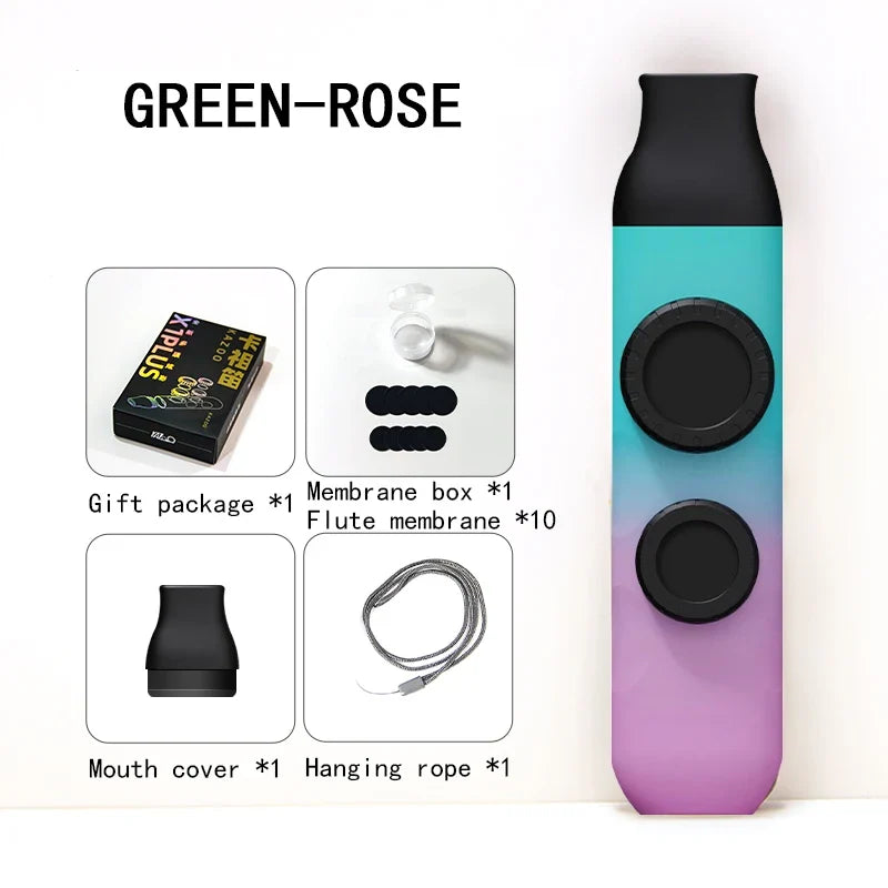 Double-Hole Kazoo Instrument - 10 Membranes Easy-to-Learn Fun Musical Instrument for Parties, Travel & Live Performances