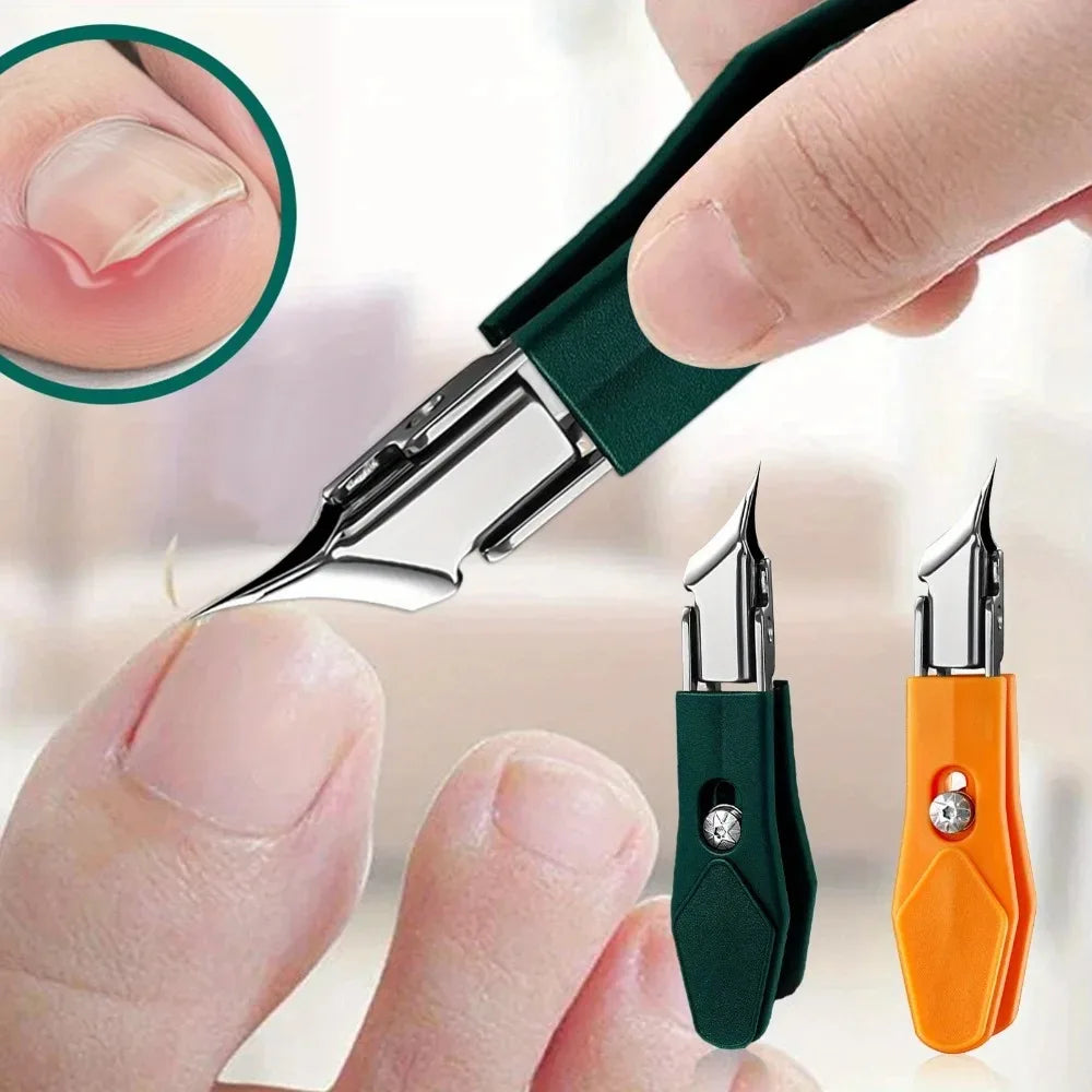 25° Slant Edge Nail Clipper - Stainless Steel Professional Ingrown Toenail Trimmer with Wide Opening Design