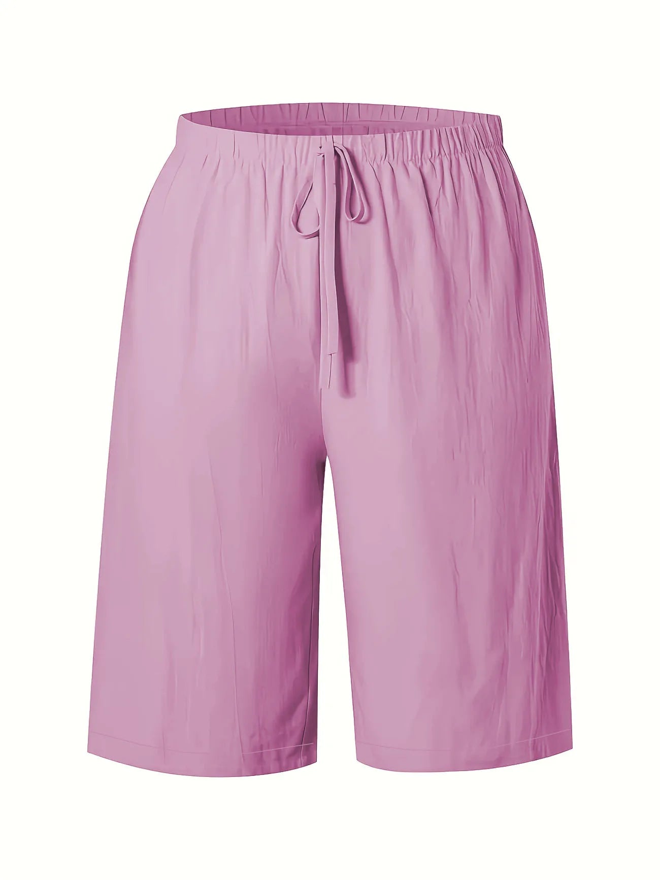 Women's 5-Inch Bermuda Shorts - High Waist Loose Fit Casual Summer Solid Color Shorts