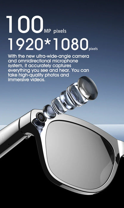 OPPO 4K HD AI Smart Glasses – 100MP Camera, ChatGPT, Bluetooth Calls, Voice Assistant & 260mAh Battery Smart Glasses 2025