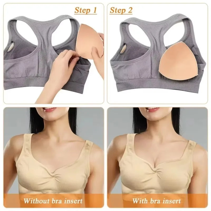 Triangle Push Up Bra Pads for Women – Invisible Bikini & Swimsuit Breast Enhancer Inserts (2–20 Pack)