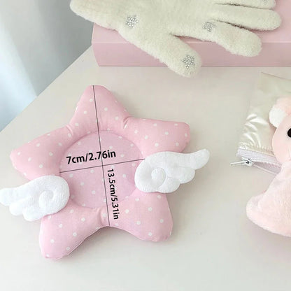 Cute Polka Dot Insulated Coaster - Thick Star Wings Cotton Cup Mat with Non-Slip Design for Home Decor