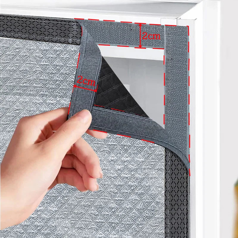 Side Zipper Cotton Curtain – Double-Layer Thickened, Windproof and Cold-Resistant Household Curtain, Customizable
