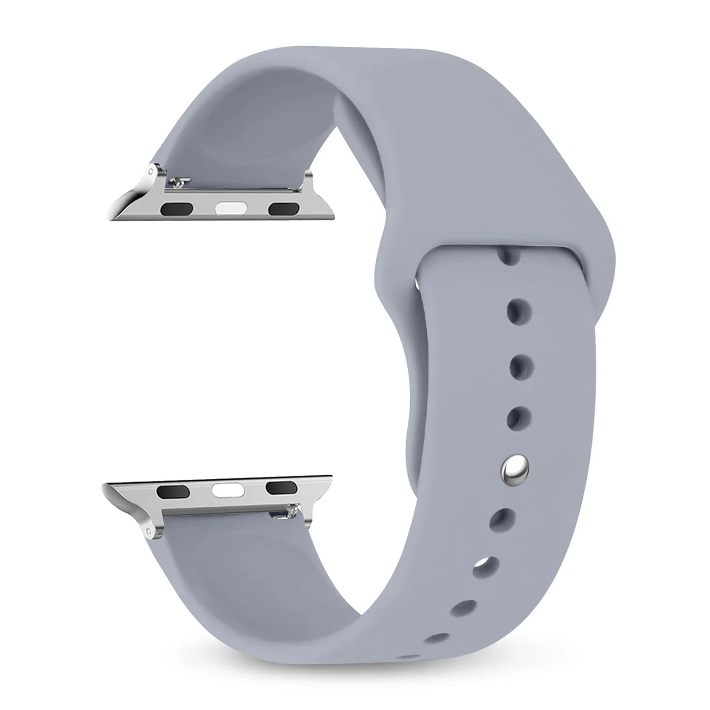 Silicone Apple Watch Band Strap - Sport Replacement Bracelet for iWatch Series Ultra 2, 9, 8, 7, 6, SE 38mm-49mm