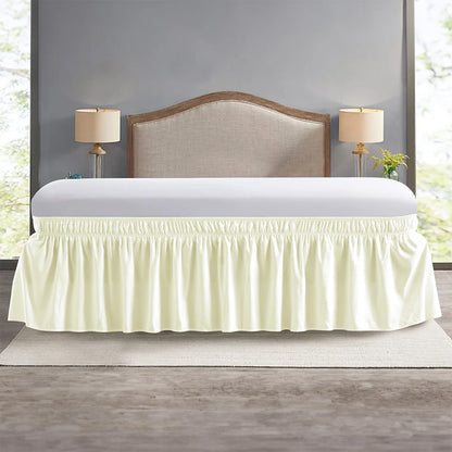 Elastic Wrap-Around Ruffled Bed Skirt – Soft, Comfortable, Fade-Resistant Bedding Protector with Easy-Fit Design for Stylish Bedroom Decor