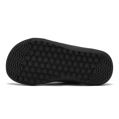HOBIBEAR Kids Barefoot Shoes – Wide Toe Minimalist Lightweight Sneakers with Hook & Loop Artificial Leather for Boys and Girls