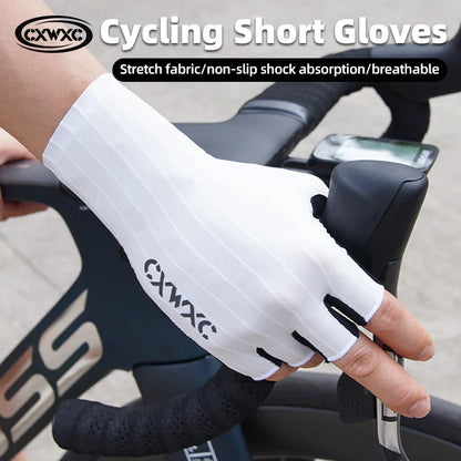 CXWXC Half Finger Cycling Gloves – Breathable, Anti-Slip Fitness Gloves with Extended Wrist Guard for Men & Women