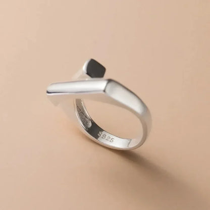 925 Sterling Silver Open Ring - Simple Vintage Handmade Finger Jewelry for Women, Party & Everyday Wear