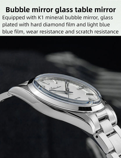 ADDIESDIVE Men's Luxury Quartz Watch – VH31, 100m Waterproof, Green AR Coating, Luminous, 316L Stainless Steel, 36mm