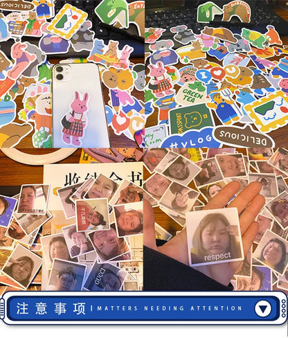Classic Movie Poster Sticker Pack - 64PCS Aesthetic Graffiti Decals for DIY Scrapbook, Diary & Phone Case Decor