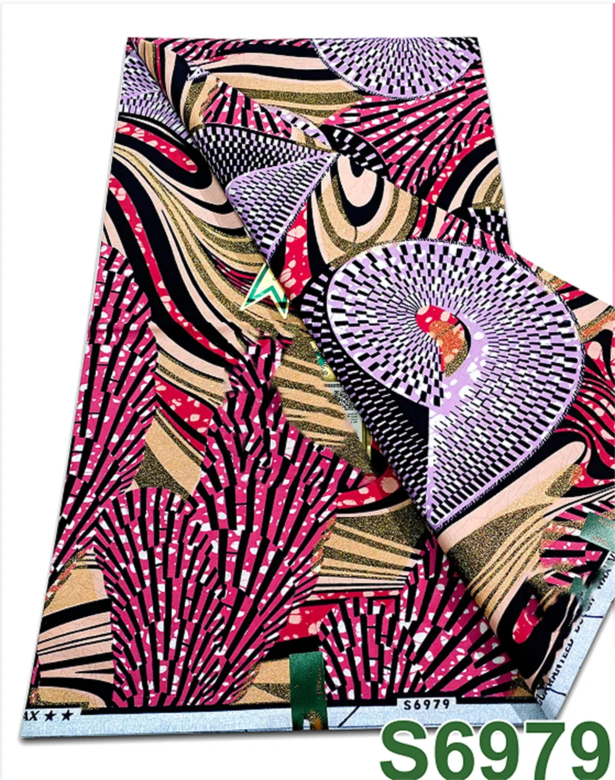Original African Wax Print Fabric - 6 Yards 100% Cotton Nigerian Ankara Sewing Material