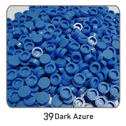 1000Pcs 1x1 Round Building Blocks Set - 52 Color DIY Creative Educational Bricks Compatible with 98138 Toy Kits for Kids