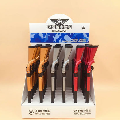 Creative Gun Shape Gel Pen - 0.38mm Black Ink Writing Pen For Office Students And Gift Use