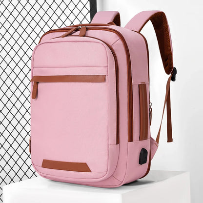 USB Rechargeable Laptop Backpack - Waterproof Large Capacity Unisex School & Travel Bag