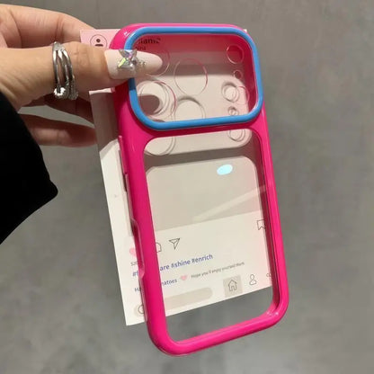 Candy Color Transparent Shockproof iPhone Case - Ultra Slim Clear Protective Cover for iPhone 17 16 15 Pro Max 14 Plus 11 12 13