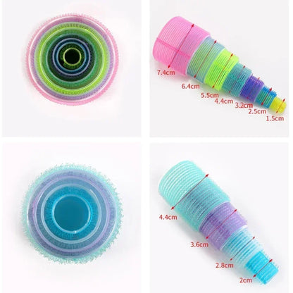 Jumbo Self-Grip Hair Rollers – Heatless Curlers for Salon & Home, Sticky Hair Styling Tools