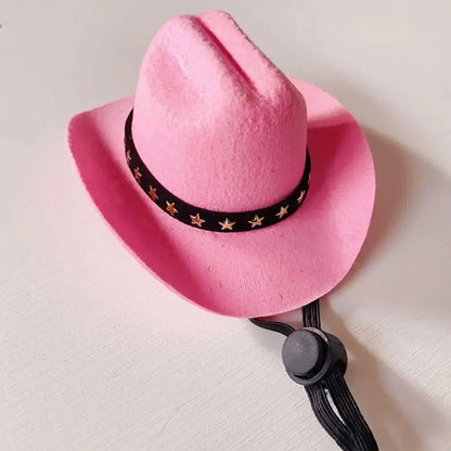 Adjustable Pet Cowboy Hat - Funny Outdoor Summer Dog & Cat Headwear Accessory