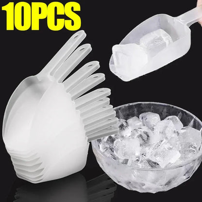 5/10PCS Plastic Ice & Food Scoops — Kitchen Measuring Shovels for Flour, Candy, Ice Cream, and Party Use