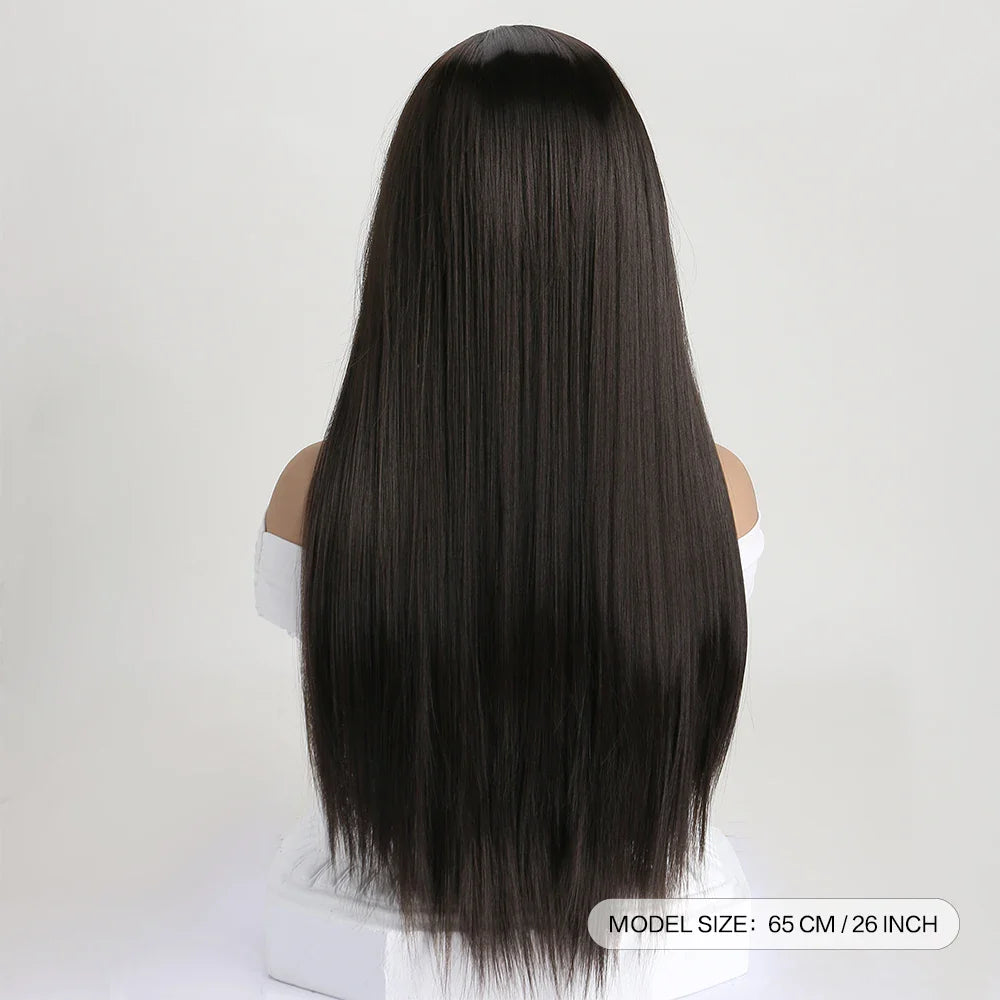 26" Long Straight Synthetic Wig – Fashion Color Wig for Women, Daily Wear, Halloween Costume, Party & Cosplay