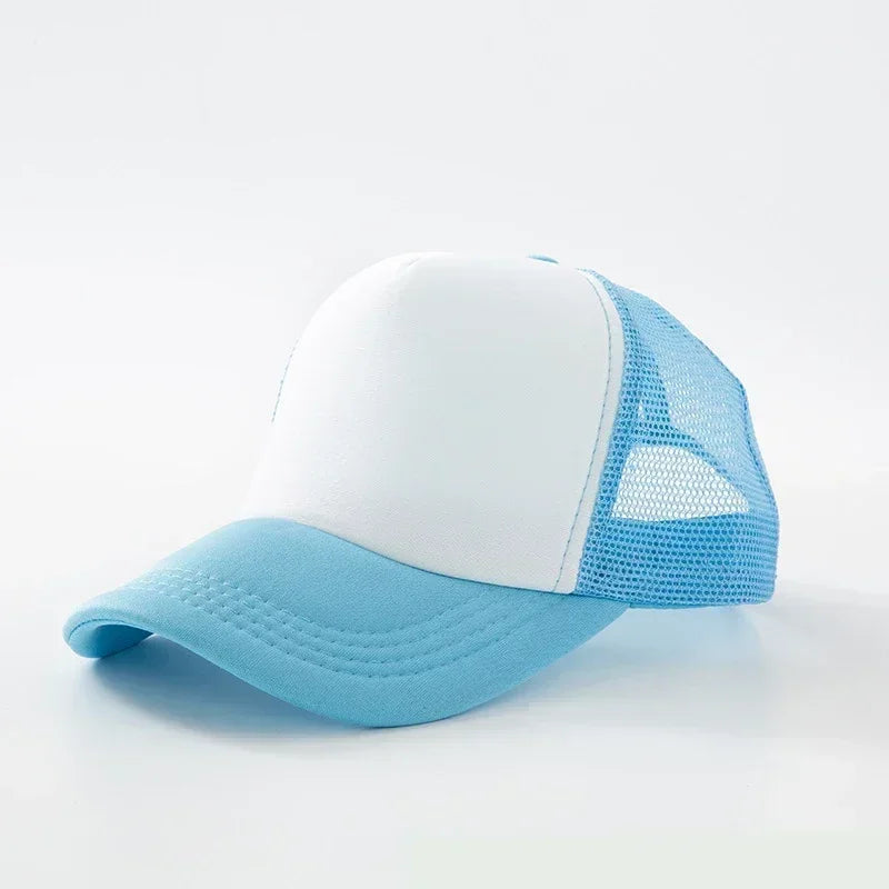 Custom Logo Trucker Hat - Adjustable Polyester Mesh Baseball Cap for Men & Women