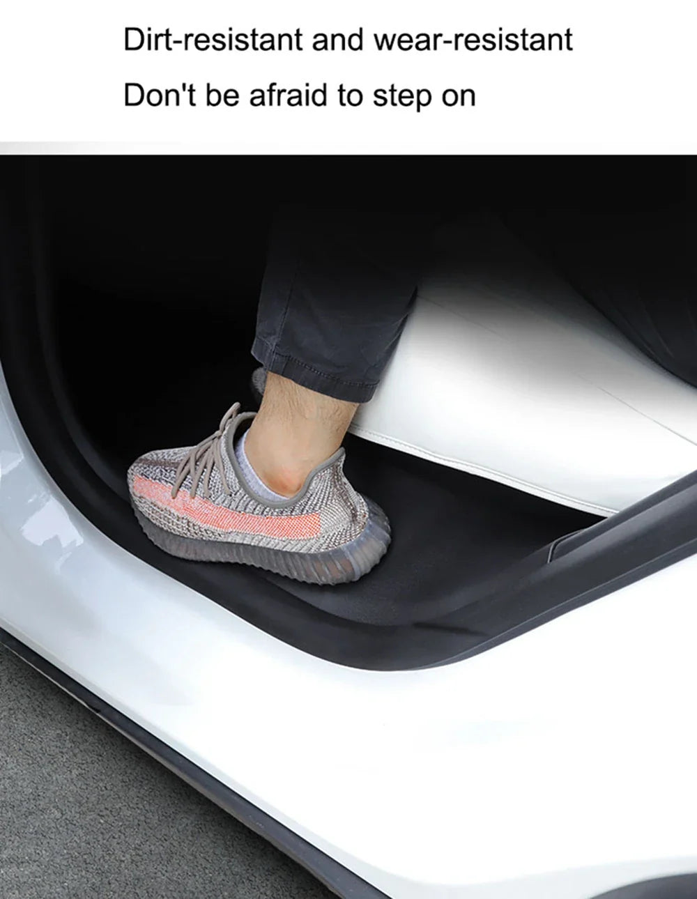 Rear Door Sill Cover for Tesla Model Y (2022–2024) – Anti-Dirty Kick Guards, Trim Protector Film & Welcome Pedal Pads