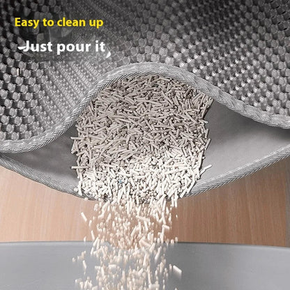 Extra Large Cat Litter Mat – Heavy Duty Waterproof Non-Slip 2-Layer Floor Protector for Pets