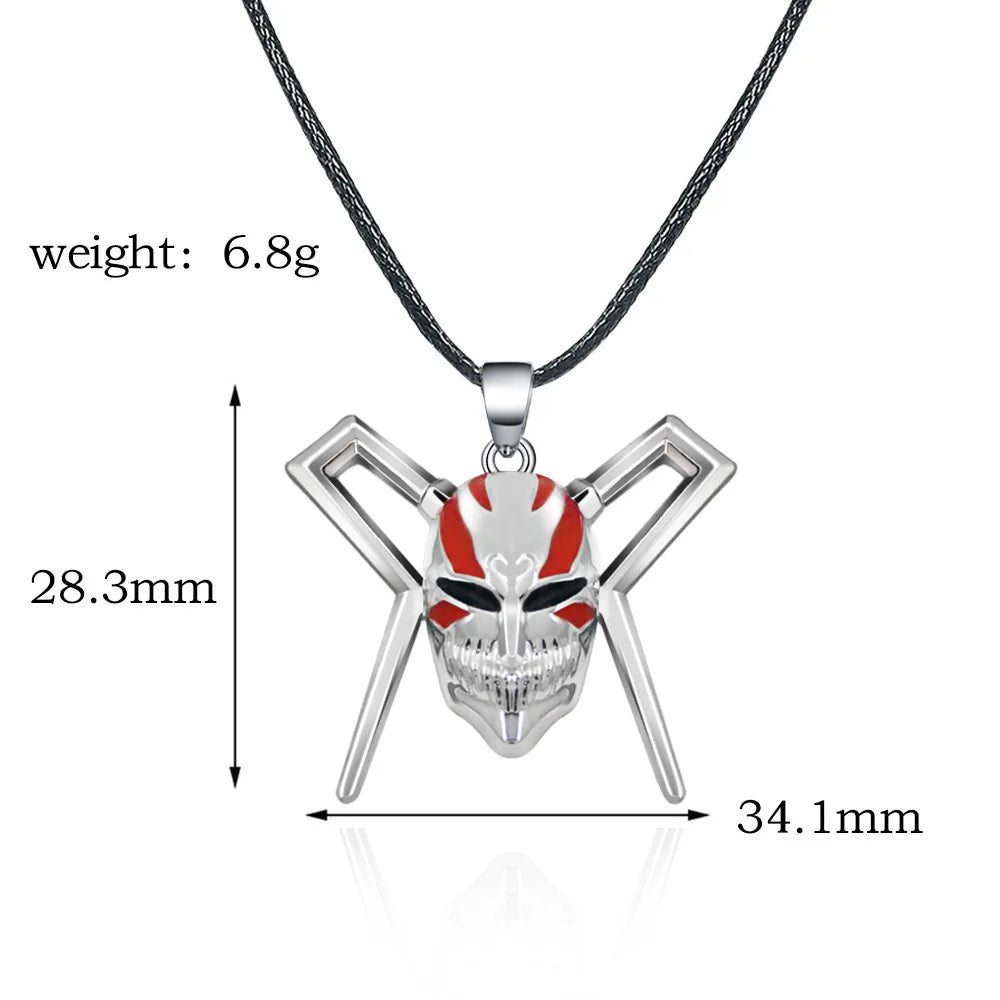Bleach Ichigo Kurosaki Keychain Necklace - Anime Cosplay Pendant Charm for Men & Women Backpack Jewelry Gift