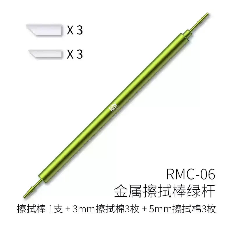 RAY Studio Metal Cleaning Stick with Polyester Cotton Tips – Seepage Wiping Swab for Model Hobby & Panel Liner Cleaning