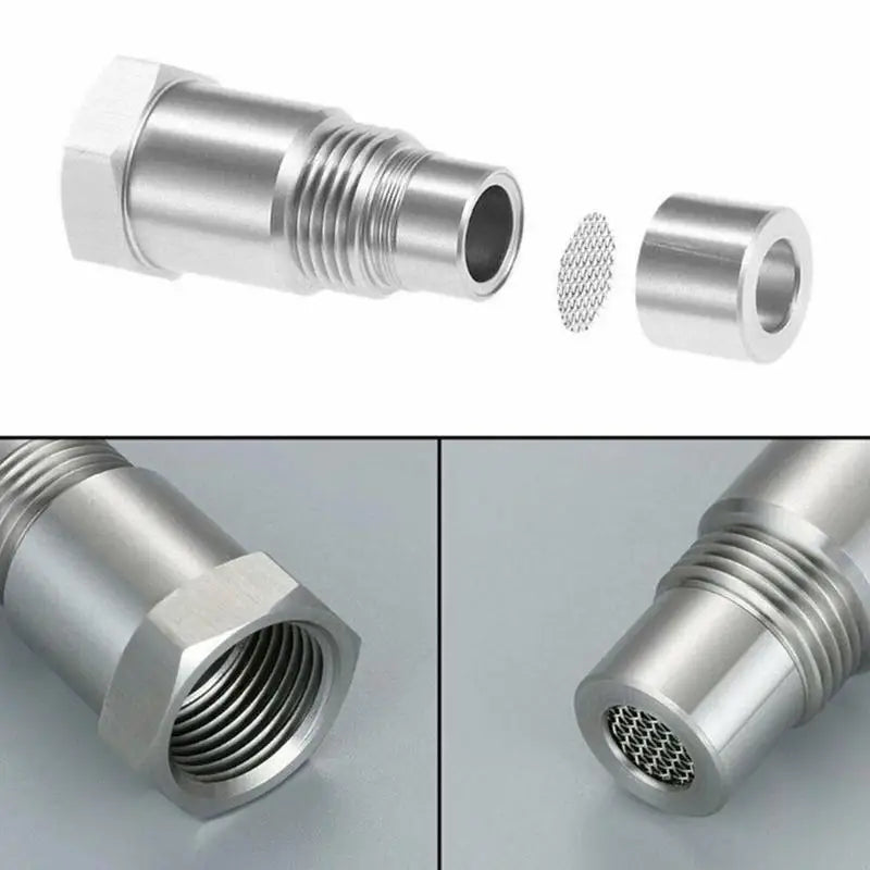 Oxygen Sensor Spacer Adapter - M18x1.5 O2 Sensor Simulator Extender with Mini Catalytic Converter, CEL Eliminator for Check Engine Light