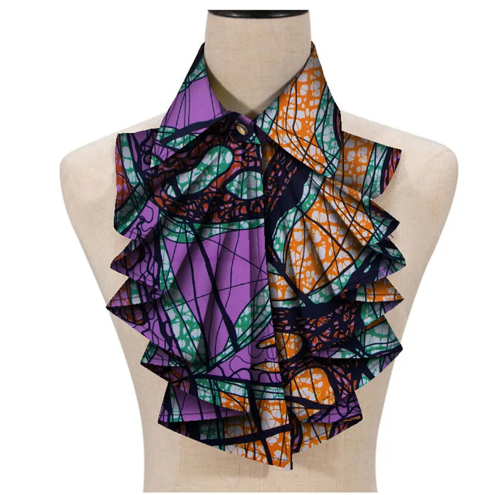 African Print Ankara Triangle Tie for Women - Stylish Wax Fabric Cravat WYA027