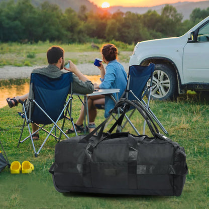 80L Rolling Duffle Bag with Wheels – 31" Heavy-Duty Foldable Travel Duffel, Water-Resistant Luggage with Shoulder Strap