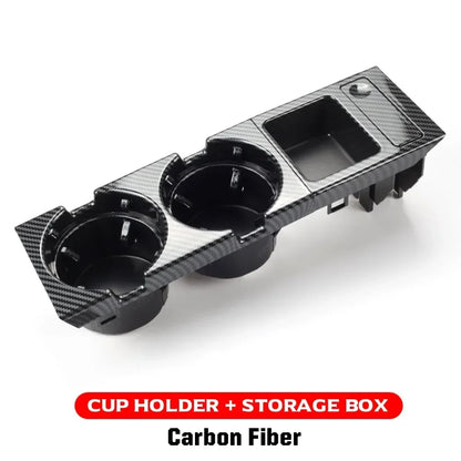 Double Hole Car Storage Box – Coin & Cup Holder for BMW E46 Series 1999-2006, Front Center Console, OEM 51168217953